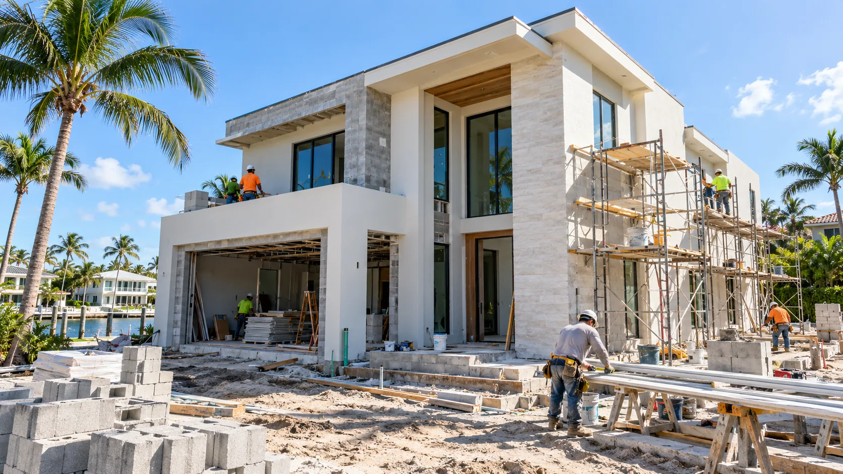 New South Florida home under construction