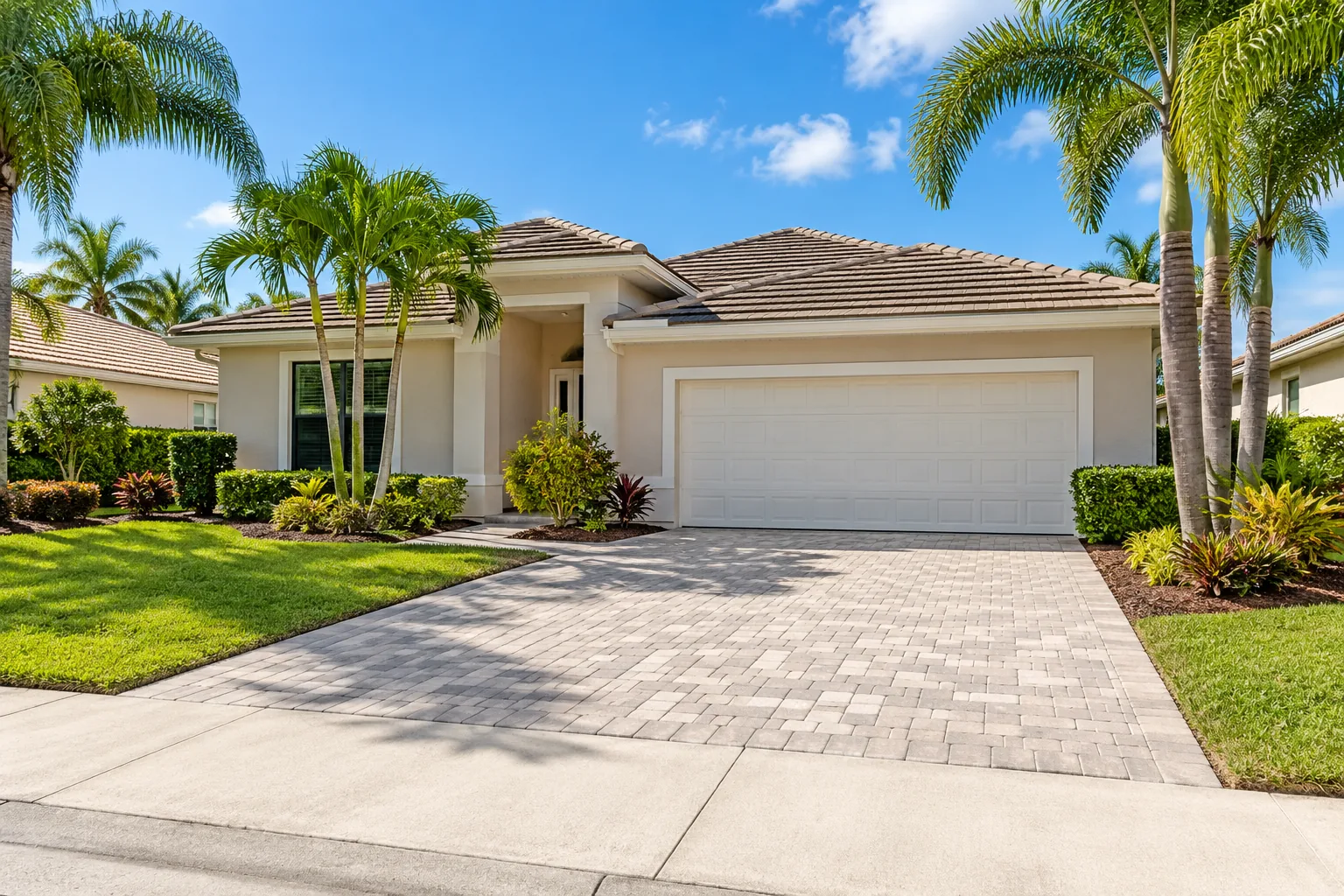 Paver driveway at a South Florida home