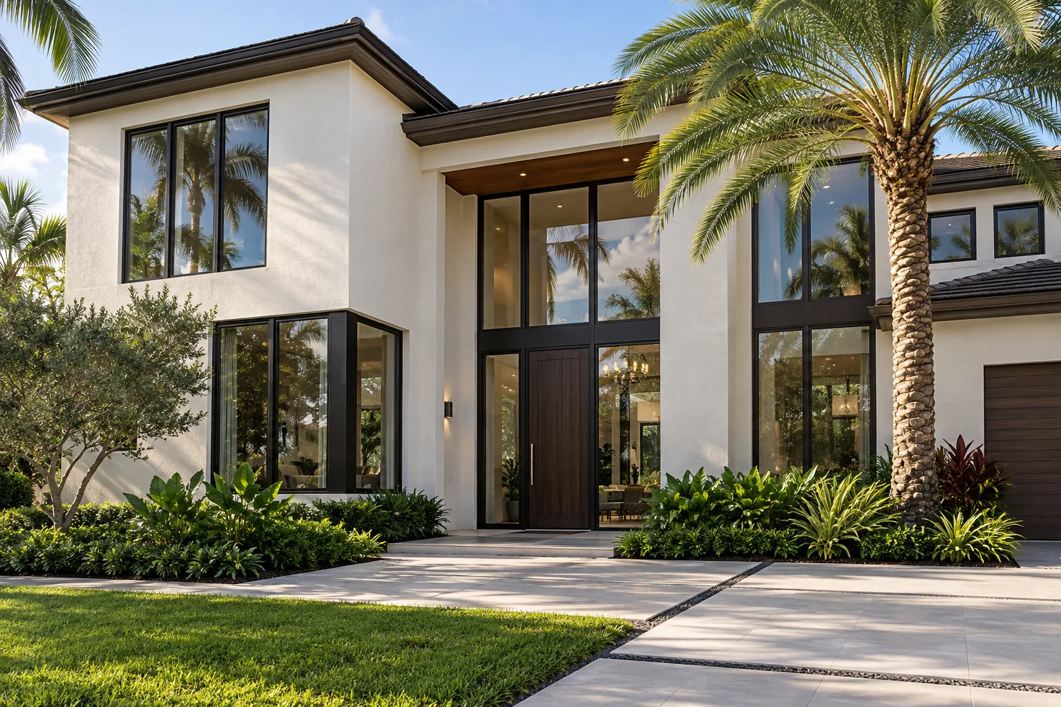 South Florida home with large windows
